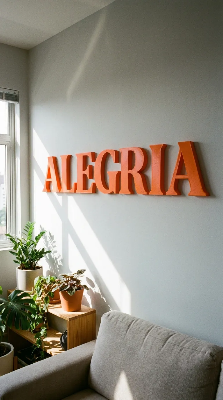 Letras "ALEGRÍA" Nórdico