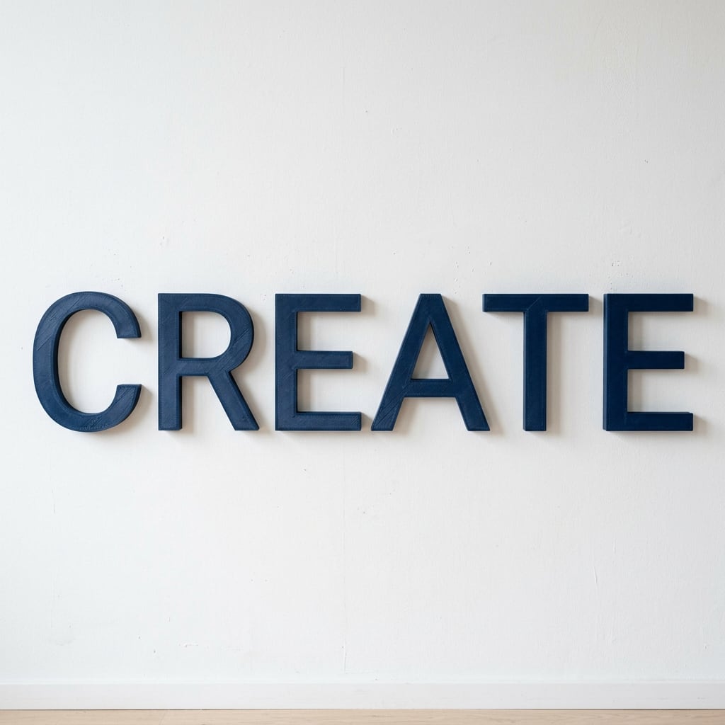 Palabra "CREATE" de Pared